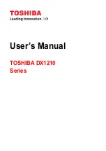 Toshiba DX1210 series User Manual preview