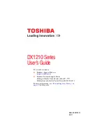 Toshiba DX1210-ST4N22 User Manual preview