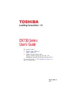 Preview for 1 page of Toshiba DX730 Series User Manual