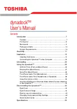 Preview for 1 page of Toshiba dynadock PA3541 User Manual