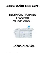 Toshiba e-studio 1050 Technical Training Manual предпросмотр