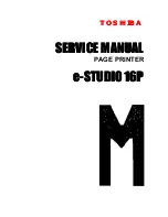 Preview for 1 page of Toshiba e-STUDIO 16P Service Manual