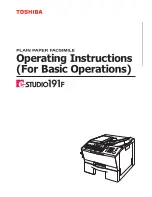 Preview for 1 page of Toshiba e-STUDIO 191F Operating Instructions Manual