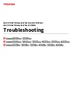 Toshiba E-STUDIO 2020AC Troubleshooting Manual preview