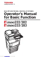 Toshiba E-STUDIO 232 Operator'S Manual preview