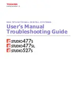 Предварительный просмотр 1 страницы Toshiba E-studio 477s User'S Manual And Troubleshooting Manual