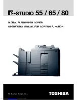 Toshiba e-STUDIO 55 Operator'S Manual For Copying Functions предпросмотр