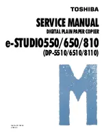 Toshiba e-STUDIO 550 Service Manual preview