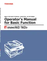 Toshiba e-studio162 Operator'S Manual preview