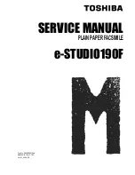 Toshiba e-STUDIO190F Service Manual preview