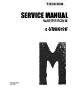 Preview for 1 page of Toshiba e-studio191f Service Manual