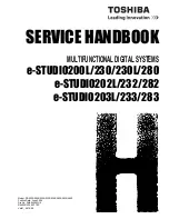 Toshiba e-STUDIO200L Service Handbook preview