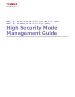 Toshiba e-STUDIO2050C High Security Mode Management Manual предпросмотр