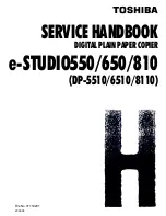 Предварительный просмотр 1 страницы Toshiba e-studio550 Service Handbook