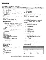 Toshiba E205-S1904 Specifications preview