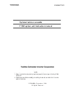 Toshiba E6580772 Instruction Manual preview