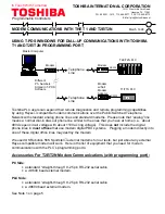 Предварительный просмотр 1 страницы Toshiba Eagle T1 Series PLCs Using Manual