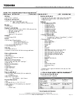 Toshiba Ecxite Pro Specifications preview