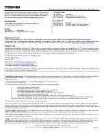 Preview for 2 page of Toshiba Ecxite Pro Specifications