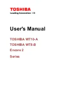 Предварительный просмотр 1 страницы Toshiba Encore 2 WT10-A series User Manual