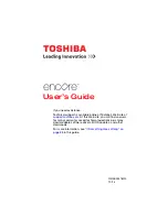 Toshiba Encore WT8-A Series User Manual предпросмотр