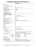 Предварительный просмотр 1 страницы Toshiba Equium 5160D Specification Sheet