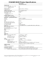 Toshiba Equium 5230D Specification Sheet предпросмотр