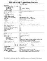 Toshiba Equium 6200M Specification Sheet preview