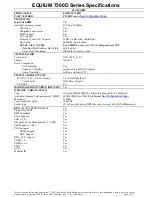 Preview for 1 page of Toshiba Equium 7300D Specification Sheet