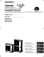 Toshiba ESTIA HWS-1102H-E Installation Manual предпросмотр