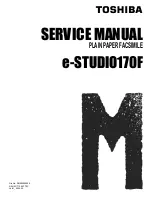 Toshiba ESTUDIO170F Service Manual предпросмотр