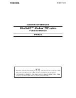 Toshiba EtherNet/IP Modbus IPE002Z Function Manual preview