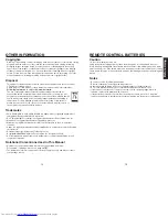 Preview for 7 page of Toshiba EW25U - TDP WXGA DLP Projector Owner'S Manual