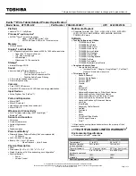 Preview for 1 page of Toshiba Excite Write Specifications