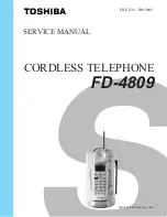 Предварительный просмотр 1 страницы Toshiba FD-4809 Service Manual