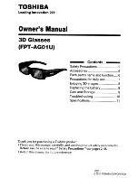 Toshiba FPT-AG01 Owner'S Manual preview