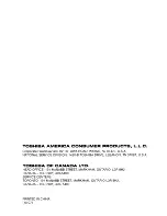 Preview for 12 page of Toshiba FPT-AG01 Owner'S Manual