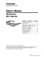 Preview for 1 page of Toshiba FPT-AG01U Owner'S Manual