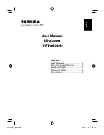 Preview for 3 page of Toshiba FPT-AG02G User Manual