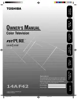 Preview for 1 page of Toshiba FSTPURE ColorStream 14AF42 Owner'S Manual