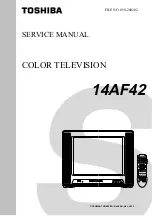 Preview for 1 page of Toshiba FSTPURE ColorStream 14AF42 Service Manual