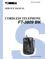 Toshiba FT-3809 BK Service Manual preview