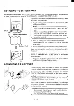 Preview for 13 page of Toshiba FT-7515 Owner'S Manual