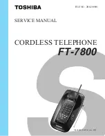 Предварительный просмотр 1 страницы Toshiba FT-7800 Service Manual