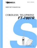 Предварительный просмотр 1 страницы Toshiba FT-7807R Service Manual