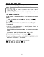 Preview for 15 page of Toshiba FT-8001 A Owner'S Manual