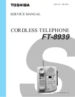 Предварительный просмотр 2 страницы Toshiba FT-8939 Service Manual