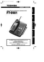 Preview for 1 page of Toshiba FT-8981 Owner'S Manual