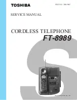 Preview for 2 page of Toshiba FT-8989 Service Manual