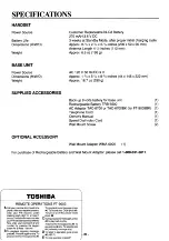 Предварительный просмотр 36 страницы Toshiba FT-9003 Owner'S Manual